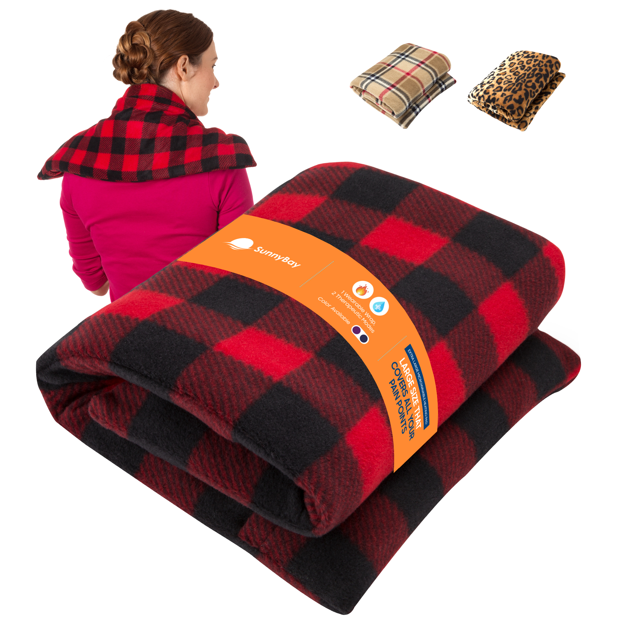 SunnyBay Extra Large Microwave Heating Pad, Microwavable Heavy Weighted Full Body Moist Hot or