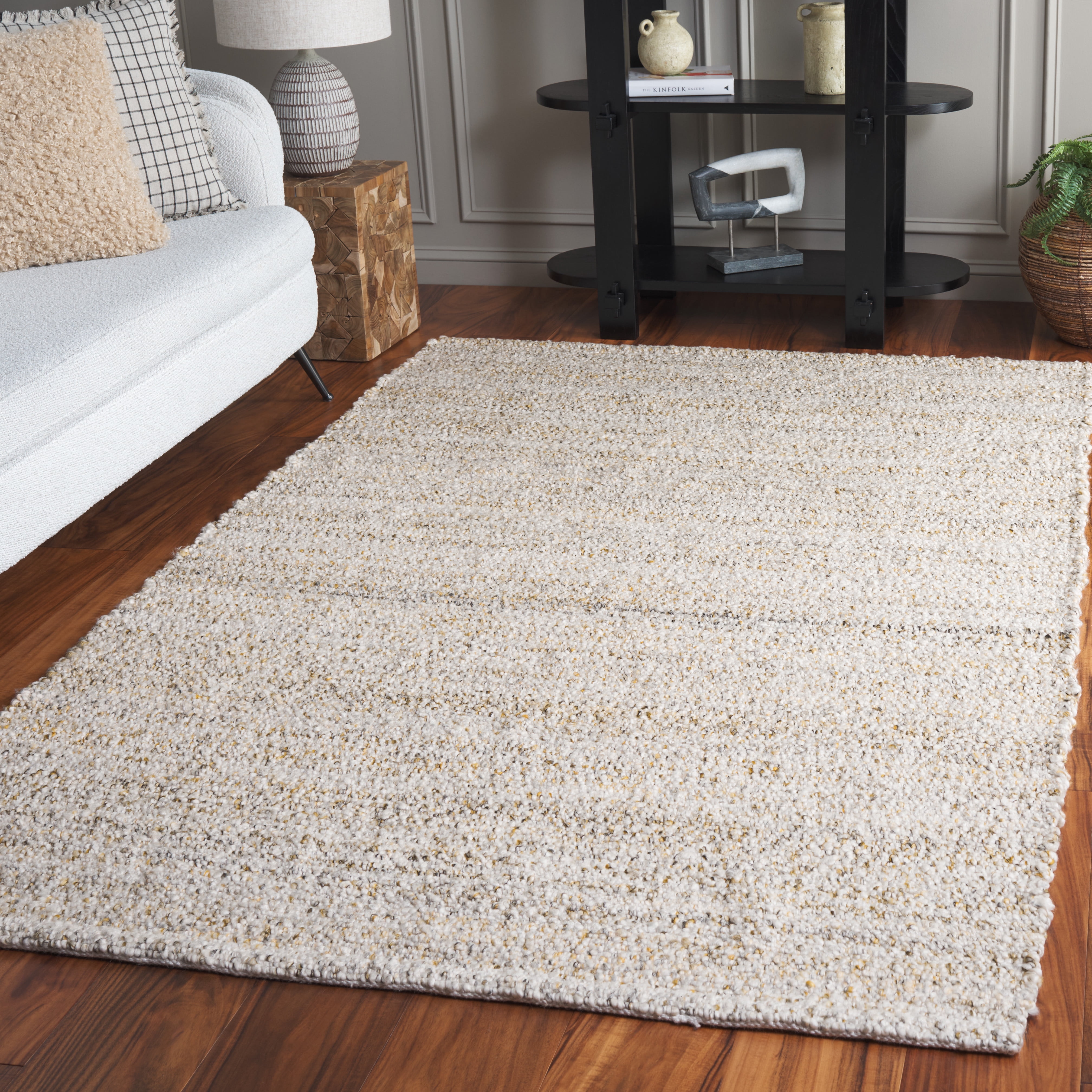 SAFAVIEH Renewal Holden Solid Area Rug, Beige/Gold, 6' x 6' Square