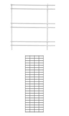 New White Finished 2 x 6 Standing Grid Screen with 24 Inch L Grid Legs