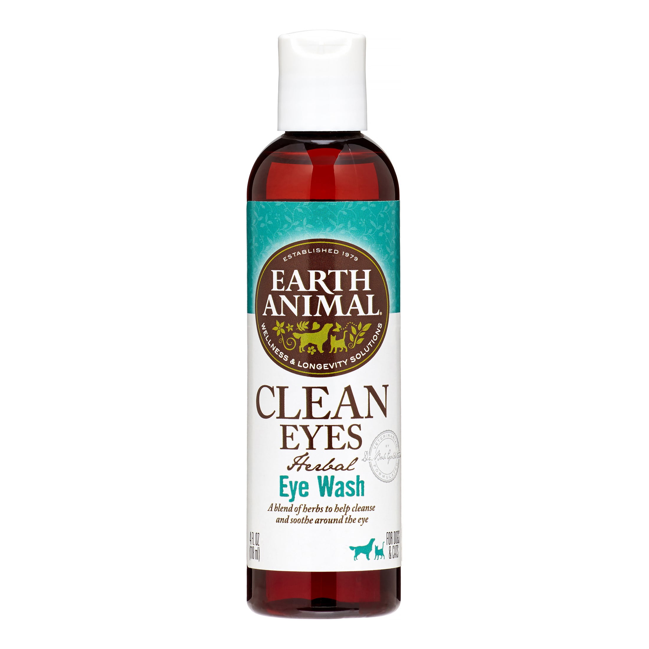 Earth Animal Clean Eyes Herbal Dog & Cat Eye Wash, 4 Fl Oz