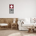 thumbnail image 2 of Stupell Industries Rustic Ski Patrol Winter Mountain Sport Distressed Pattern, 10 x 24, Design by Valerie Wieners, 2 of 5