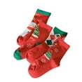 thumbnail image 4 of GYRATEDREAM 5 Pairs Fuzzy Christmas Socks for Kids, Winter Slipper Warm Soft Cartoon Cozzy Socks for Boys and Girls, Kids Fluffy Fleece Lined Warm Home Socks for 3-4Y Multi-color, 4 of 4