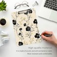 thumbnail image 3 of FORMRS Acrylic Clipboard with Low Profile Clip Standard A4 Letter Size, 12.5" x 9", Small Black Flowers, 3 of 8