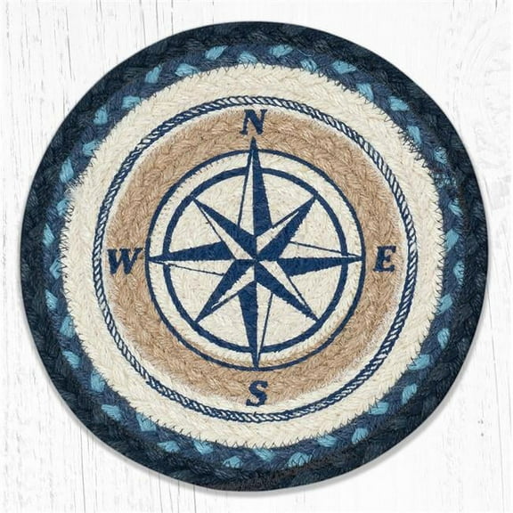 10 x 10 in. Compass Rose Printed Round Trivet