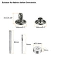 thumbnail image 2 of Unique Bargains 100 Sets Leather Rivets 6 x 8mm Metal with 3 Setter Tools, Gunmetal, 2 of 7