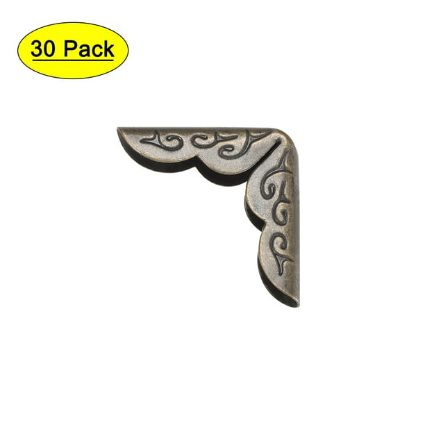 Metal Book Corner Protectors Edge Cover Guard 21x21x5mm Bronze Tone 30
