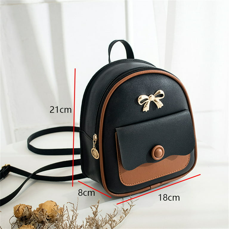 Mini Backpack for Women Small Size Teen Girls Backpacks Purses Leather  Shoulder Bag Schoolbag, Black, Small : : Clothing, Shoes &  Accessories