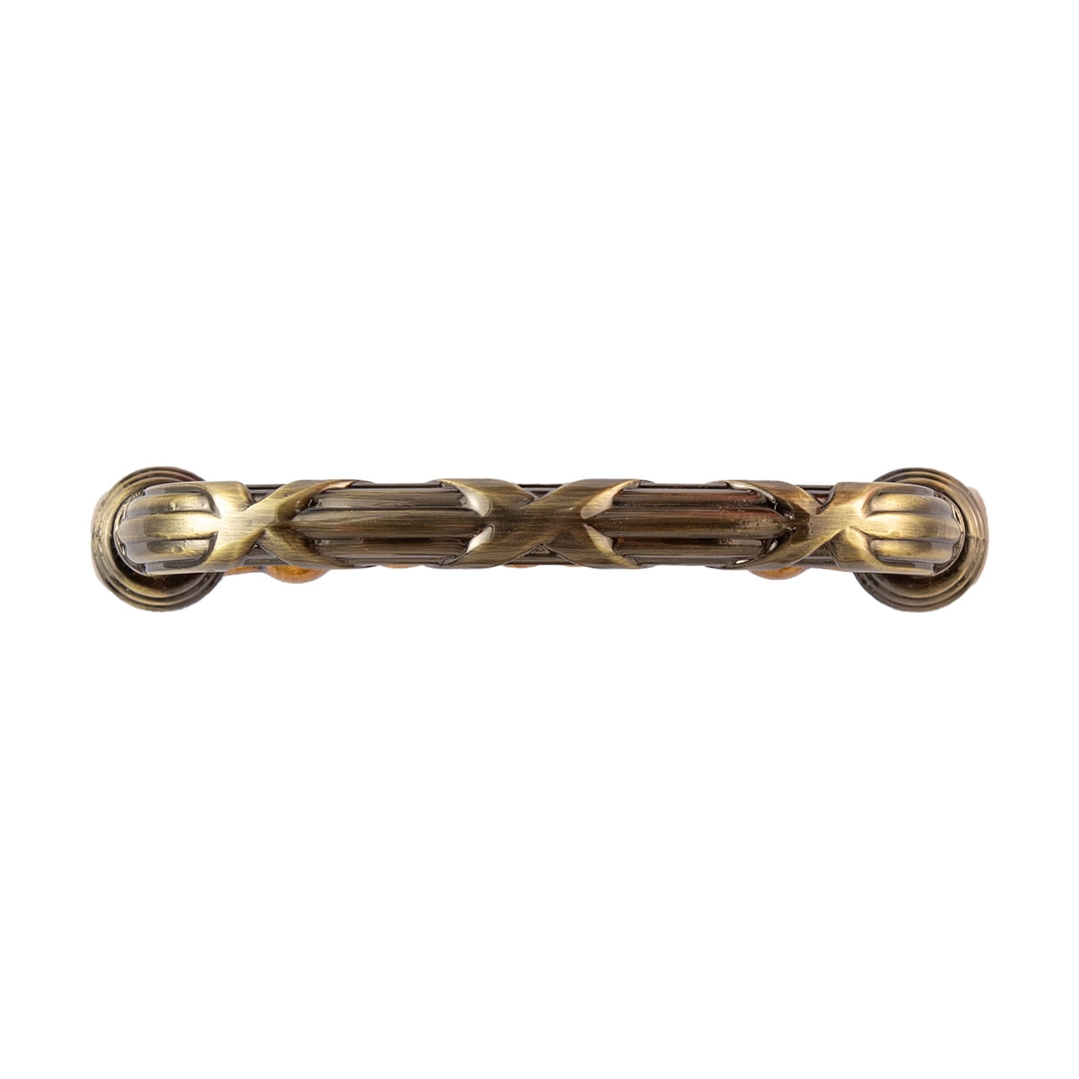 Utopia Alley 10pcs Riga Pull Handle - Decorative Cabinet Drop Pull Handles- Vintage Cabinet Hardware with Hand Finished Antique Brass - Metal Drawer Pull Handle, 3.75" Center to Center