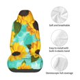 thumbnail image 5 of Balery Sunflowers With Green Leaves Pattern Car Seat Cover - Soft & Breathable Front Premium Covers with Non-Slip Protector Fits Most Automotive, Vans, SUVs, Trucks - 1 Unit, 5 of 5