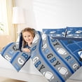 thumbnail image 4 of Feelyou Retro Rugby Sports Bedding Comforter Set, Est Sleep Football Twin Comforter Sets, Blue Cartoon Soccer Reversible Bedding Set, Lightweight Room Decor, 2 Pieces, 4 of 8