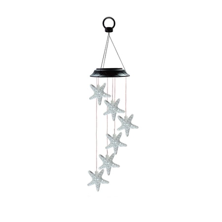 Eguiwyn Decoration Wind Solar Chime Outdoor Solar Light Changing Color Garden Decoration & Hangs
