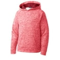 thumbnail image 3 of Sport Tek Teen Unisex Regular Electric Heather Pullover Deep Red Elect Medium, 3 of 4