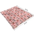 thumbnail image 2 of Pink Cow Strawberry Hat Pattern Blanket,Comfortable Soft Flannel Throw Blanket,All Season,Warm Lightweight Blankets for Sofa Bed Couch Living Room Chair,50"x60", 2 of 4
