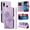 Purple, variant on Wallet Case for Samsung Galaxy A20 (SM-A205), Card Holder and Kickstand, Shockproof and Scratch Resistant, Sky Blue