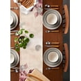 thumbnail image 5 of Table Runner Dresser Scarf 13 x 70 Inch Spring Rose Watercolor Flowers Retro Elegant Floral Table Runners Non-Slip Heat Kitchen Dining Table Decor for Indoor Outdoor Home Party Decoration, 5 of 7