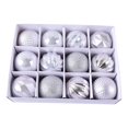 thumbnail image 3 of Christmas Saving! Christmas Tree Ornaments (12pcs-6cm) Glitter Sequin Balls Ornament Christmas Balls Baubles Party Xmas Tree Decorations Hanging Ornament Decor Silver, 3 of 3