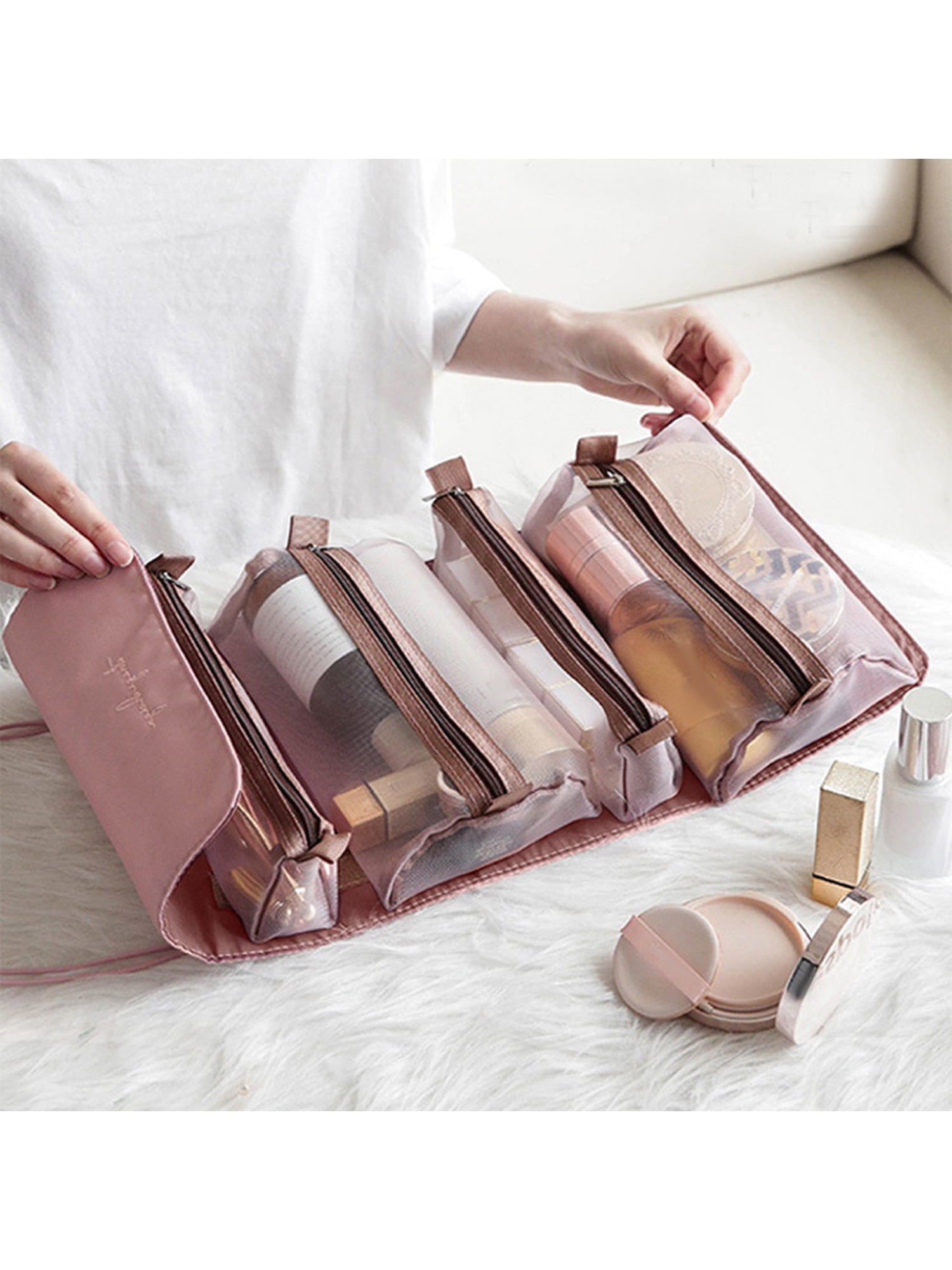 roll up cosmetic travel bag