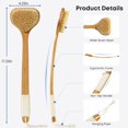 thumbnail image 2 of Depurador de espalda de bambú eaxun con mango largo y curvo, cepillo de ducha exfoliante de 17,3 pulgadas con cerdas duras para hombres y mujeres, exfoliante corporal para baño o cepillado en seco, 2 of 8