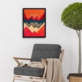 thumbnail image 2 of Memphis Design 1980s Abstract Red Orange Blue Art Print Framed Poster Wall Decor 12x16 inch, 2 of 5