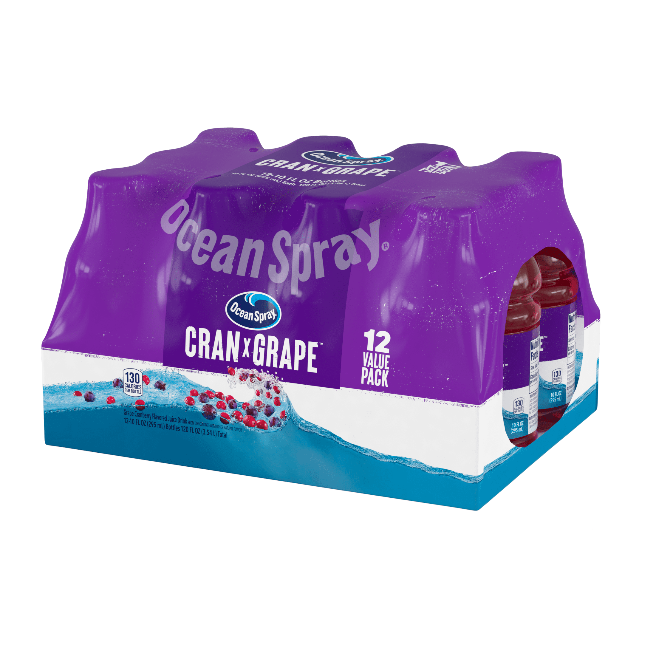 Ocean Spray® Cran-Grape® Juice Drinks, 10 fl oz Bottles, 12 Count