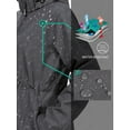 thumbnail image 3 of Off Road Ventures Women's Softshell Jacket, Fleece Lined Waterproof Rain Jacket Lightweight Windbreaker Long Warm Coat With Removable Hood, 3 of 8