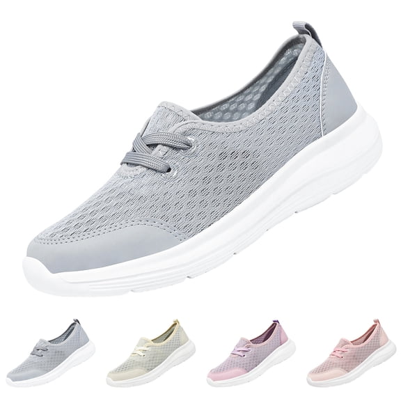 Domzle Slip On Sneakers Comfortable All-Day Wear, Hands Free Convenience, Womens Walking Shoes with Arch Support, Wide Toe Box Available Pink