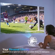 Magcubic Smart Projector 8K Support 300 ANSI Lumens with WiFi6 & BT5.4, Auto Vertical Keystone, Android 14 Pre-Installed Apps, Mini Projector for Sports Viewing, Perfect Gift for Soccer Fans HY300F