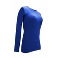 thumbnail image 4 of Womens Long Sleeve T Shirt With Super-Soft Stretch Fabric Round Neck T-Shirts, 4 of 5