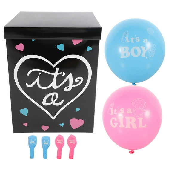Masteelf Assorted Color Gender Reveal Box for Balloons Paper Storage Ideal for Baby Shower Parties