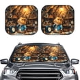 thumbnail image 2 of Bingfone Scientist Guinea Pig Windshield Sun Shade 2-Piece Foldable Car Front Window Sunshade for Most Sedans SUV Truck - Medium, 2 of 7