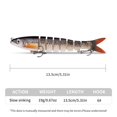 thumbnail image 1 of Biomimetic 8-Segment Fishing Lures: Sinking Wobblers for Bass Fishing!, 1 of 5