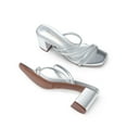 thumbnail image 4 of DREAM PAIRS Women's Strappy Heels Open Toe Low Chunky Heel Slip On Mules Square Block Sandals Dress Shoes, 4 of 5