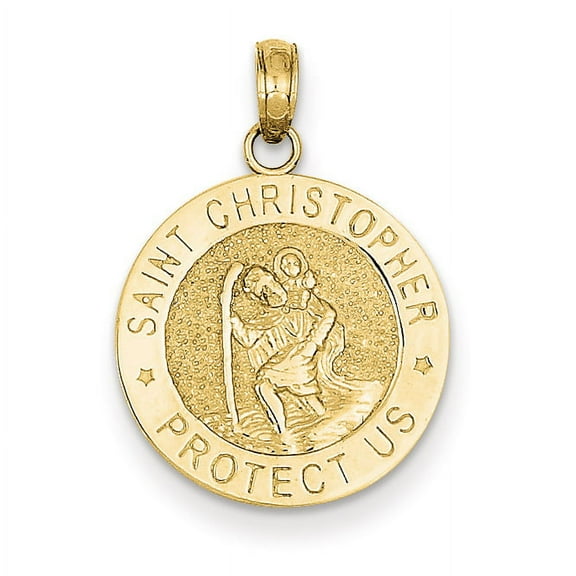 14k Saint Christopher Medal Pendant