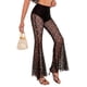 thumbnail image 1 of Sonducket Pantalones de verano de estilo gótico para mujer, pantalones largos de pierna ancha de encaje, ropa de calle Prendas para la parte inferior del cuerpo Negro METRO, 1 of 6