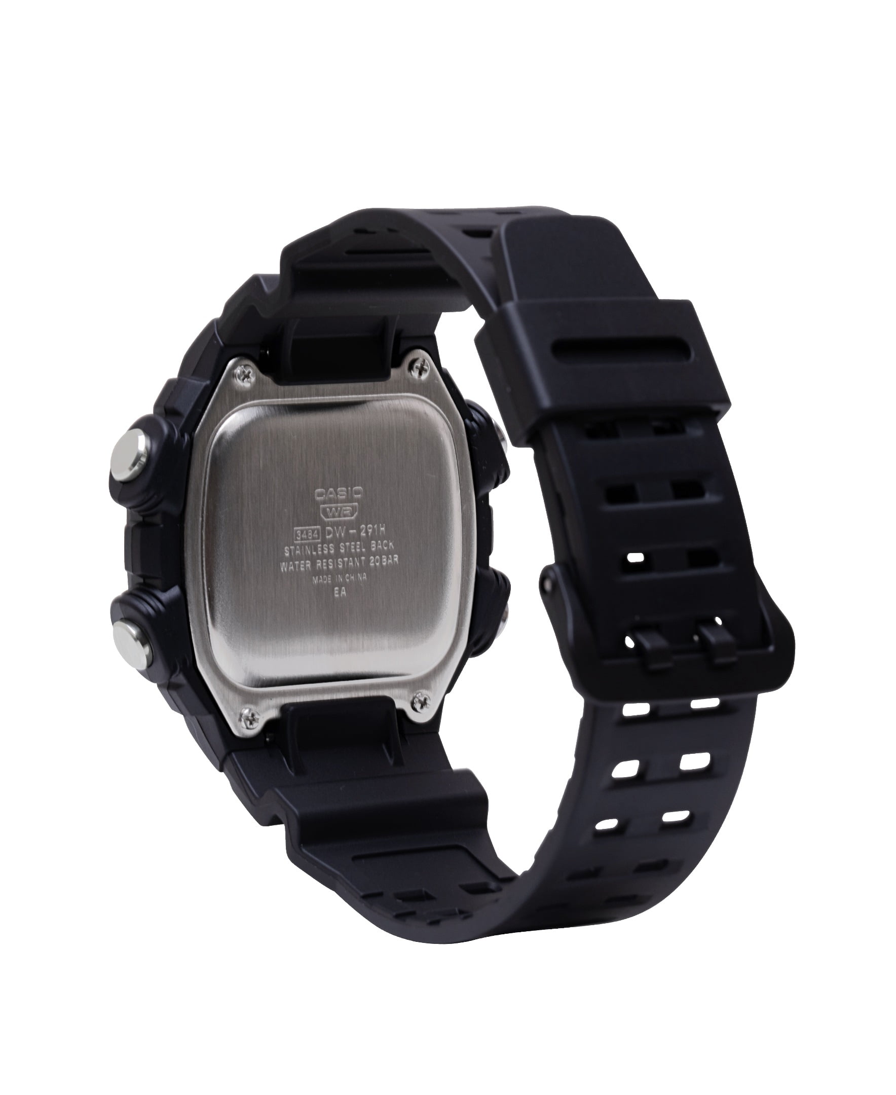 Casio DW291H-1AV Men's Heavy Duty Digital Sport Watch - Black/Silver