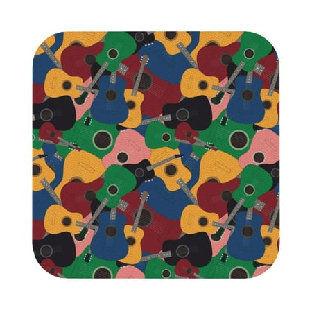 

Giroia Colored Guitars Coasters Leather Coasters Set of 6 Coaster for Drinks Square