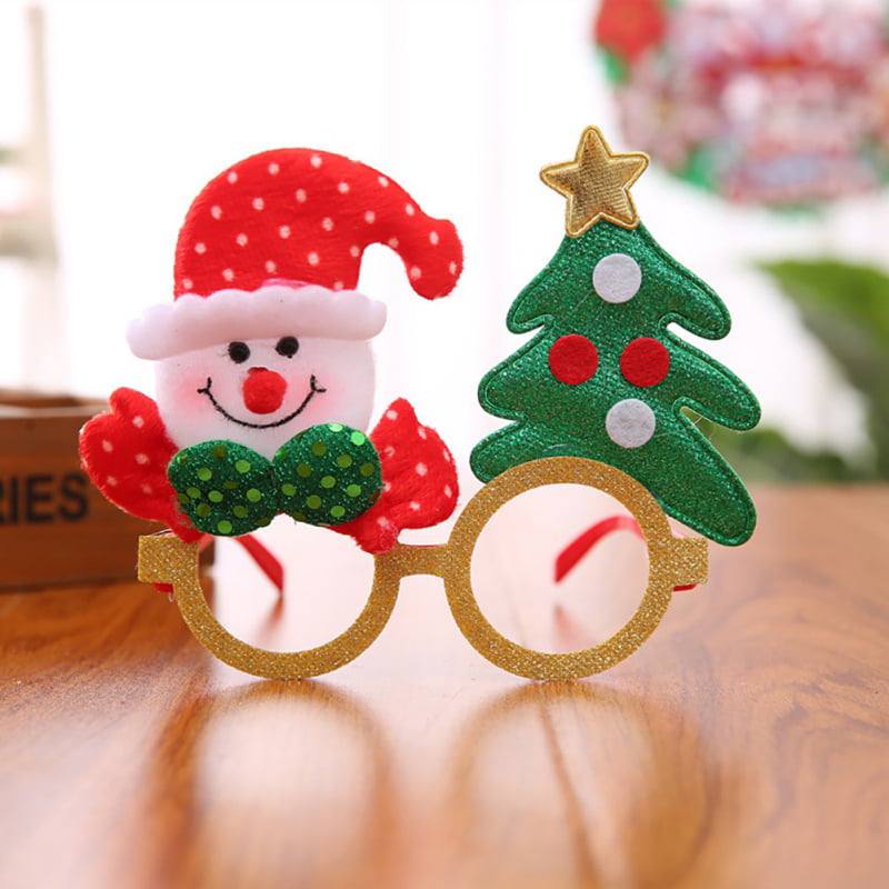 Christmas Eye Glasses Frame Santa Claus Snowman Party Decor Fancy Dress Kid Gift 
