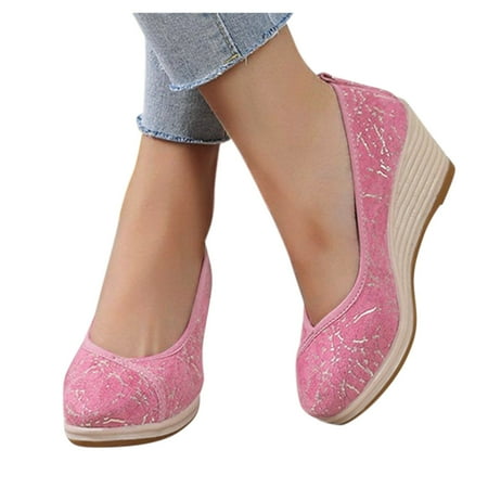 

Cathalem Breathable Outdoor Sandals Leisure Thicksoled Fashion Shoes Women s Casual Women s Casual Light Wedges Sandals for Women Pink 8