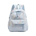 thumbnail image 1 of Mochila escolar con asa superior, correa acolchada, tejido y cremallera para adolescentes Azul, 1 of 8