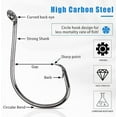 thumbnail image 3 of OROOTL Saltwater Circle Fishing Hooks Kit Offset Octopus Fish Hooks with Power Clips Assortment High Carbon Steel Catfish Hooks Fishing Gears for Freshwater Saltwater, 3 of 6