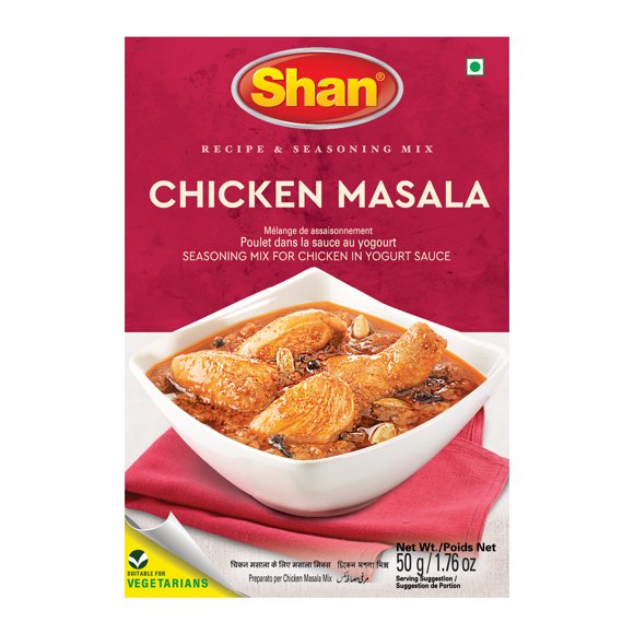 Shan Chicken Masala Seasoning Mix (50g) for Chicken Breast & Indian Curry, Chicken Tikka, & Marsala - Aromatic Masala for Chicken in Yogurt Sauce