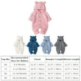 thumbnail image 7 of IBTOM CASTLE Unisex Baby Boy Girl Cute 3D Bear Ears Hooded Knitted Sweater Long Sleeve Romper Overall Sleepwear Winter Warm Clothes 6-12 Months Pink, 7 of 7