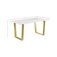 thumbnail image 3 of Meridian Furniture Cameron Stone With White Marble Veneer Top Dining Table, 3 of 7