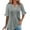 Gray, variant on Summer Akafmk 3/4 Sleeve Shirts for Women,Summer Womens Button Up Tunic Tops,Sexy Short Sleeve Sequins Loose Polluer Solid V-Neck Blouse Shirt