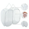 thumbnail image 4 of 1 Pc 140L Folding Laundry Basket Portable Hamper Basket for Bathroom 27.56"x13.78"x22.83" White, 4 of 6