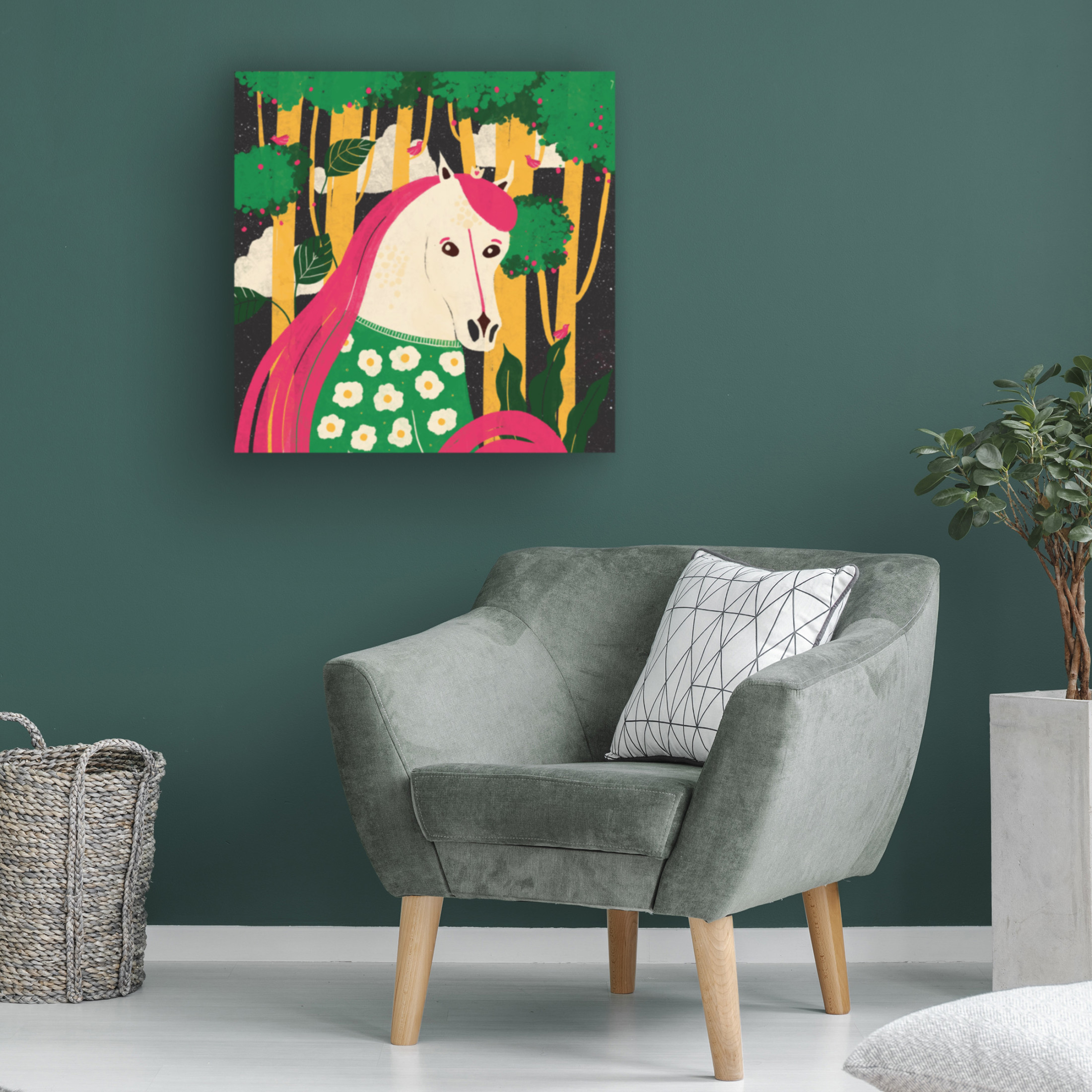 Trademark Fine Art Shriya Bhattacharya Horse Animal Trilogy Canvas Wall Art