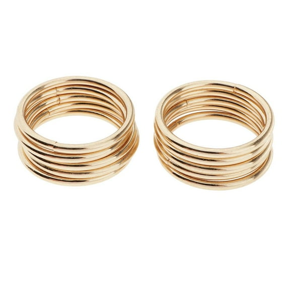 yotijay 10pcs Metal Round Rings Close Hoops Iron Loop For Crafts DIY Gifts Golden 35mm