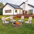 thumbnail image 3 of Aoodor Outdoor Adirondack Chair Cushion Set, 49x20.5x5 inch Tufted Patio Rocking Chair Cushions, Set of 2, Light Brown, 3 of 9
