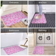 thumbnail image 5 of Rateoe Pink Donuts Pattern Flannel Door Mat Indoor Outdoor Entrance, Waterproof All-Weather Doormat,Fade Resistant, Low Profile Entryway Mat 16x24in, 5 of 7