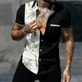thumbnail image 2 of WREESH Mens Hawaiian Shirts Coconut Tree Graphic Printed Shirt Short Sleeve Button Down Shirt Tropical Summer Casual Shirts with Pocket Black, 2 of 9